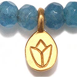 satya angelite lotus bracelet