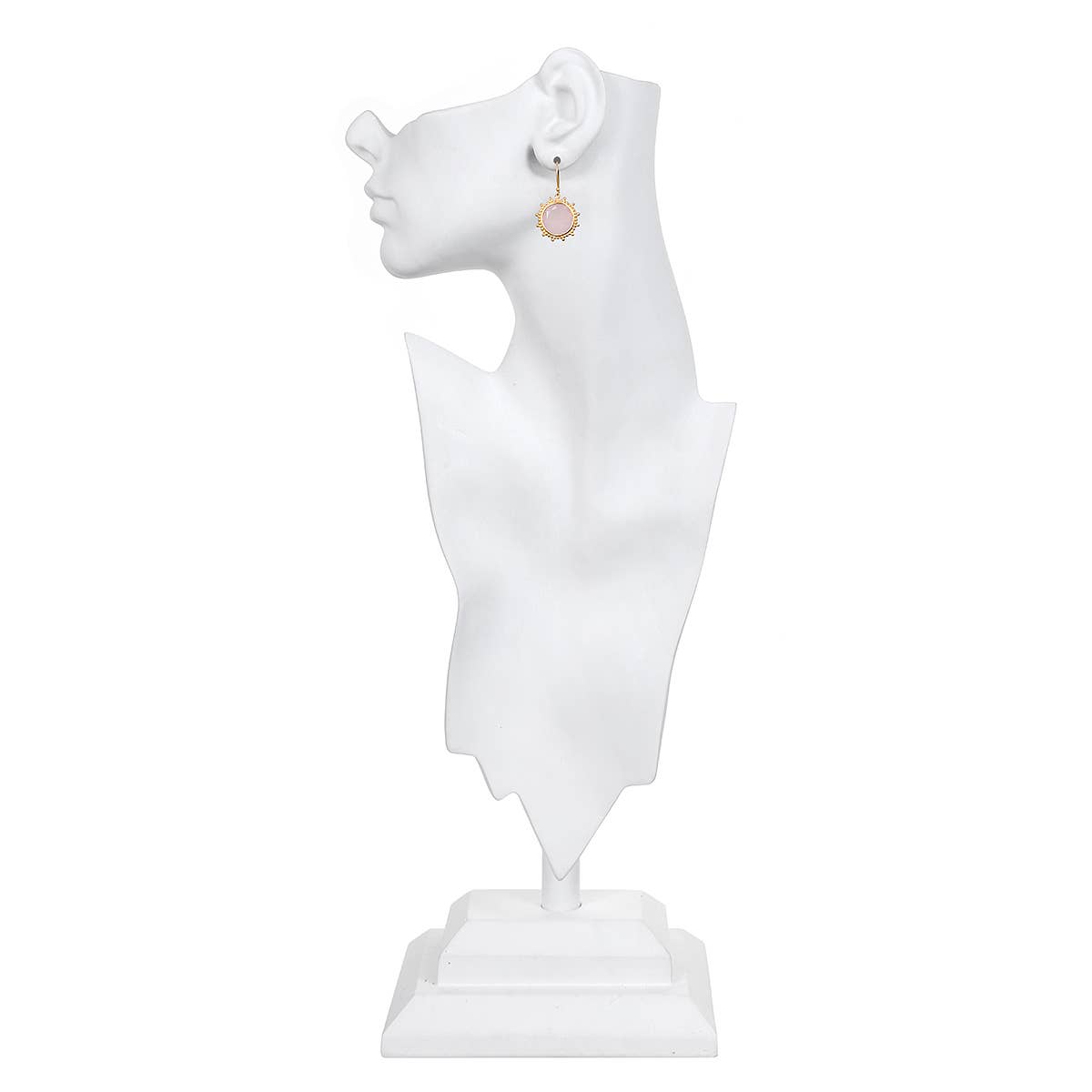 satya open hearted earrings rose quartz