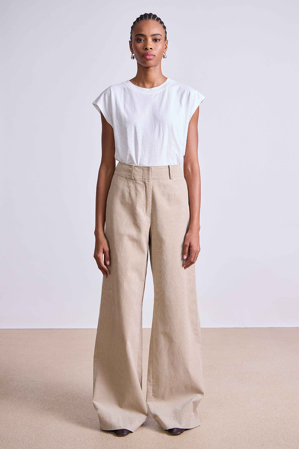 apiece apart adi trouser sand stone corduroy