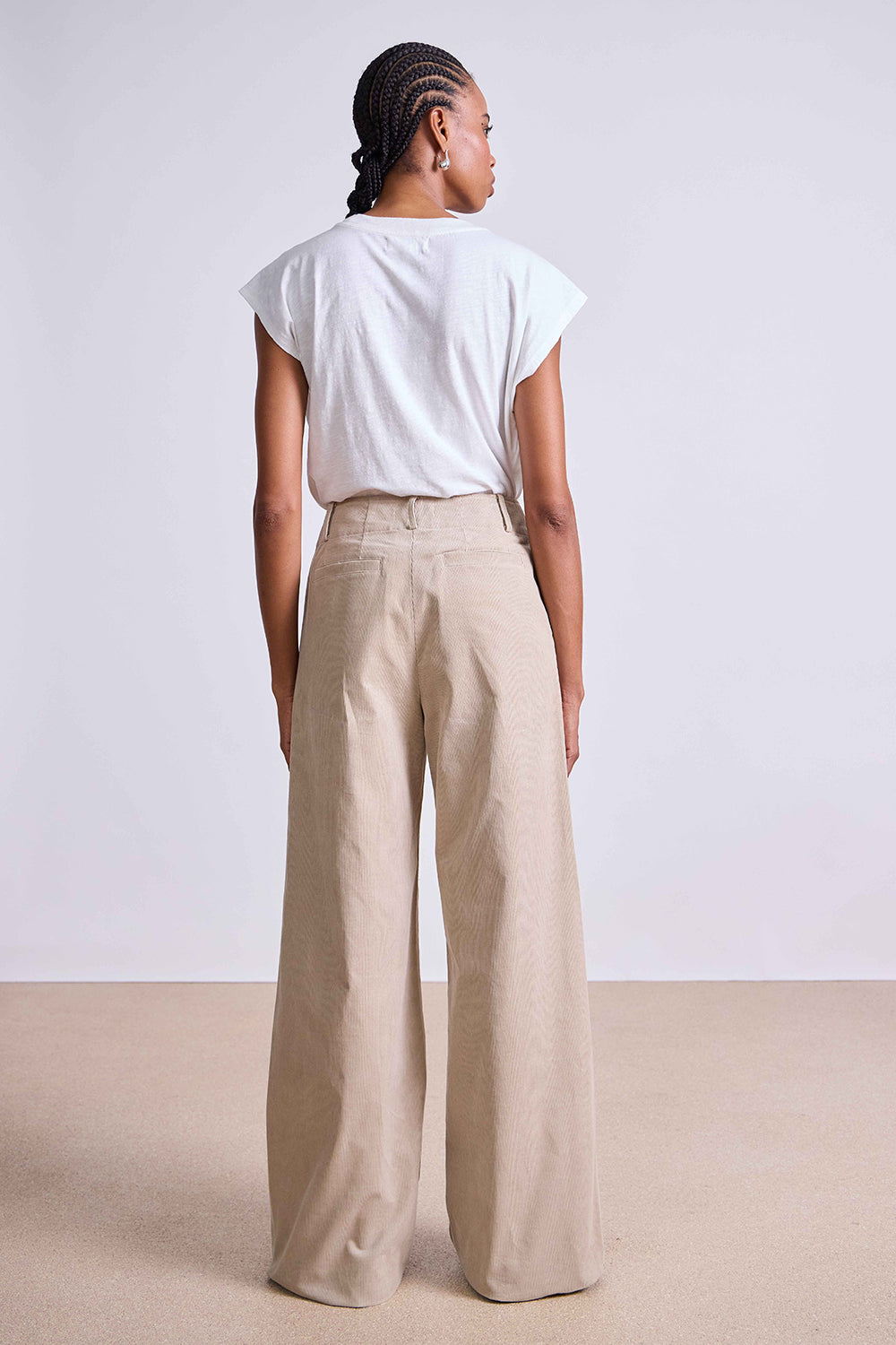 apiece apart adi trouser sand stone corduroy