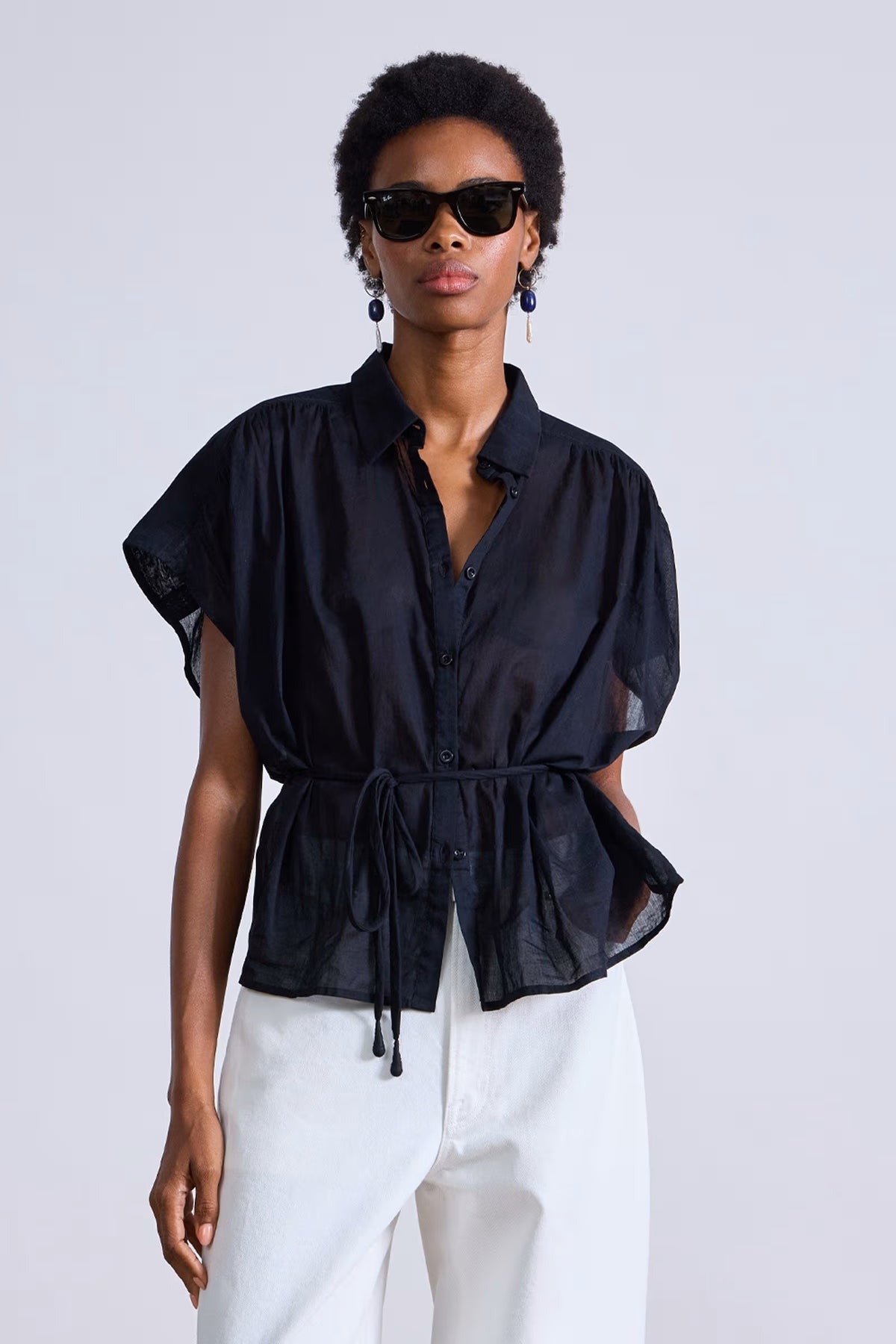 apiece apart agni floaty top black