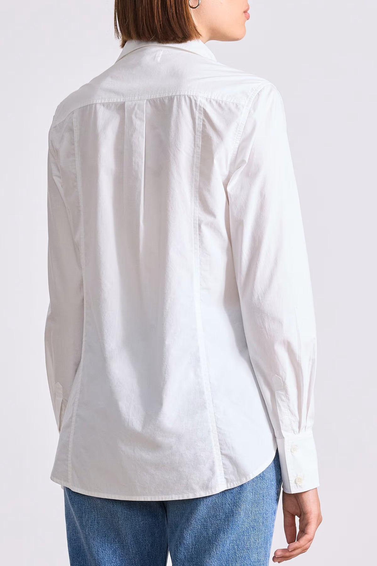 apiece apart amine fitted shirt cream