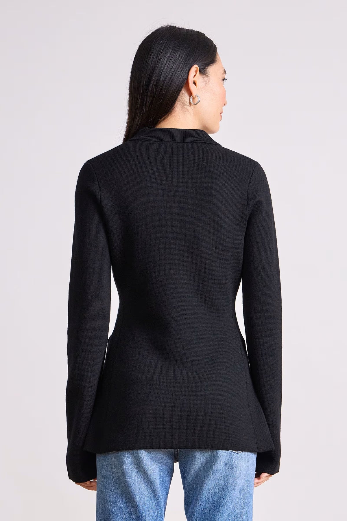 apiece apart betti knit cardi black