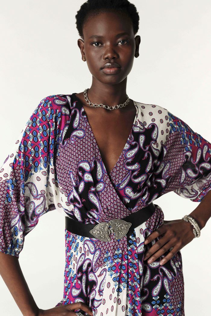 ba&sh blake dress purple