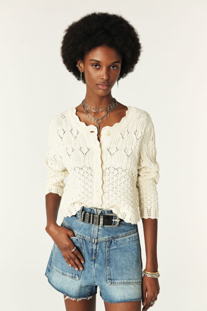 Short White Lace Cardigan