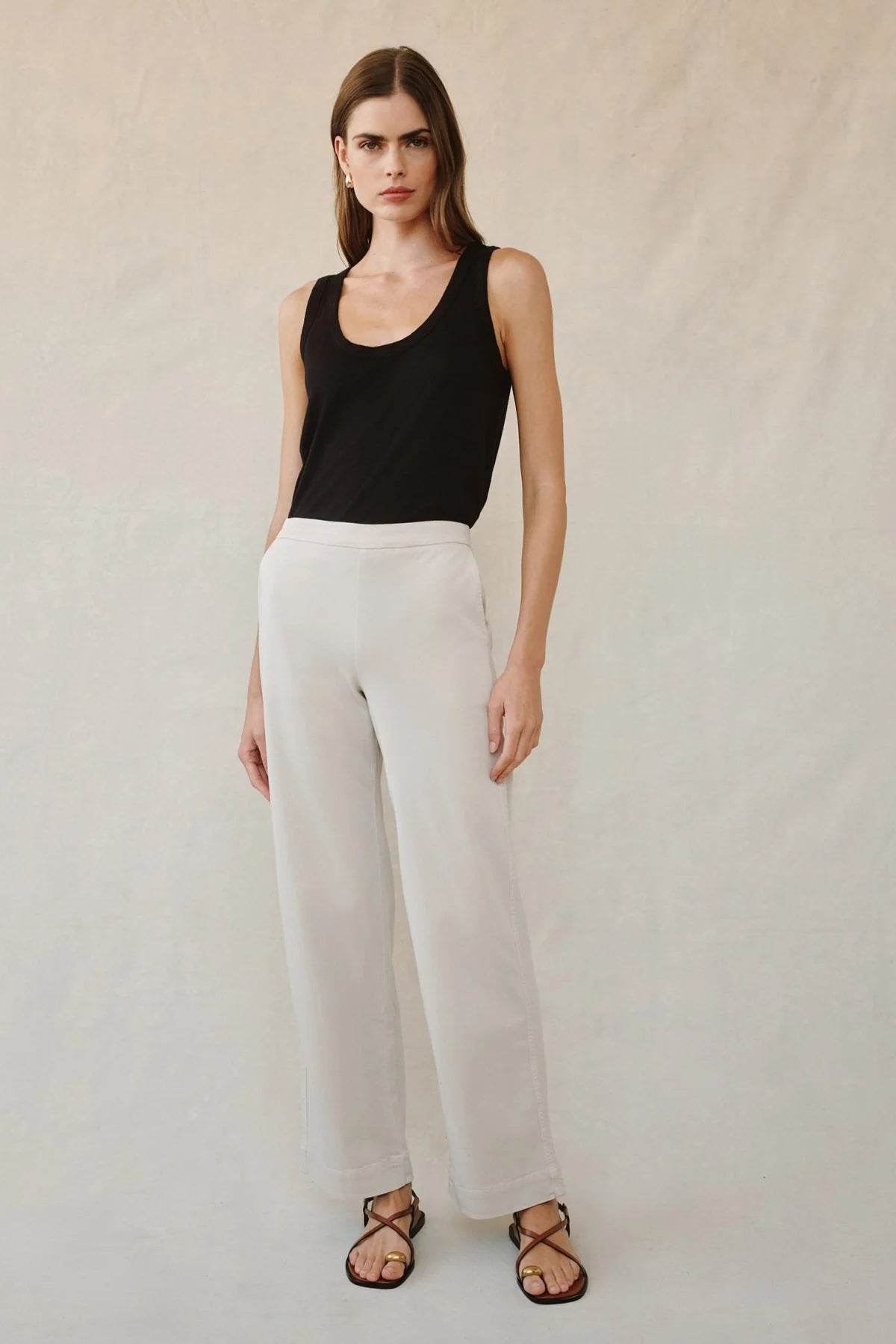 bella dahl catalina pant ivory stone
