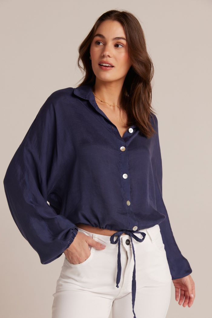 bella dahl drawcord shirt