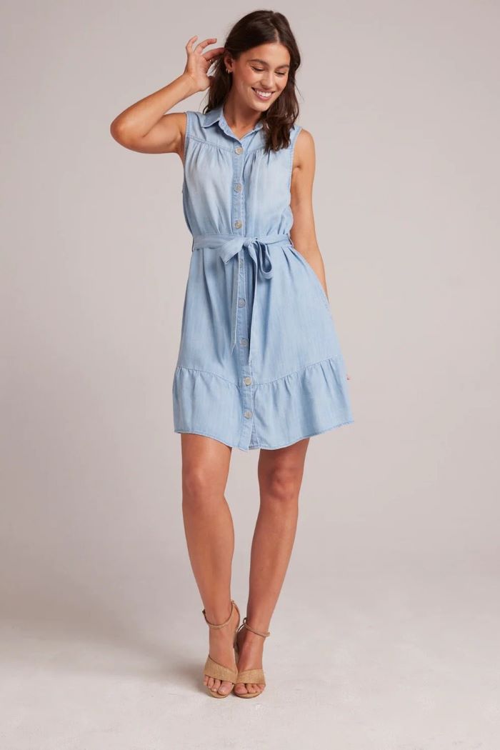 bella dahl ruffle shirt dress