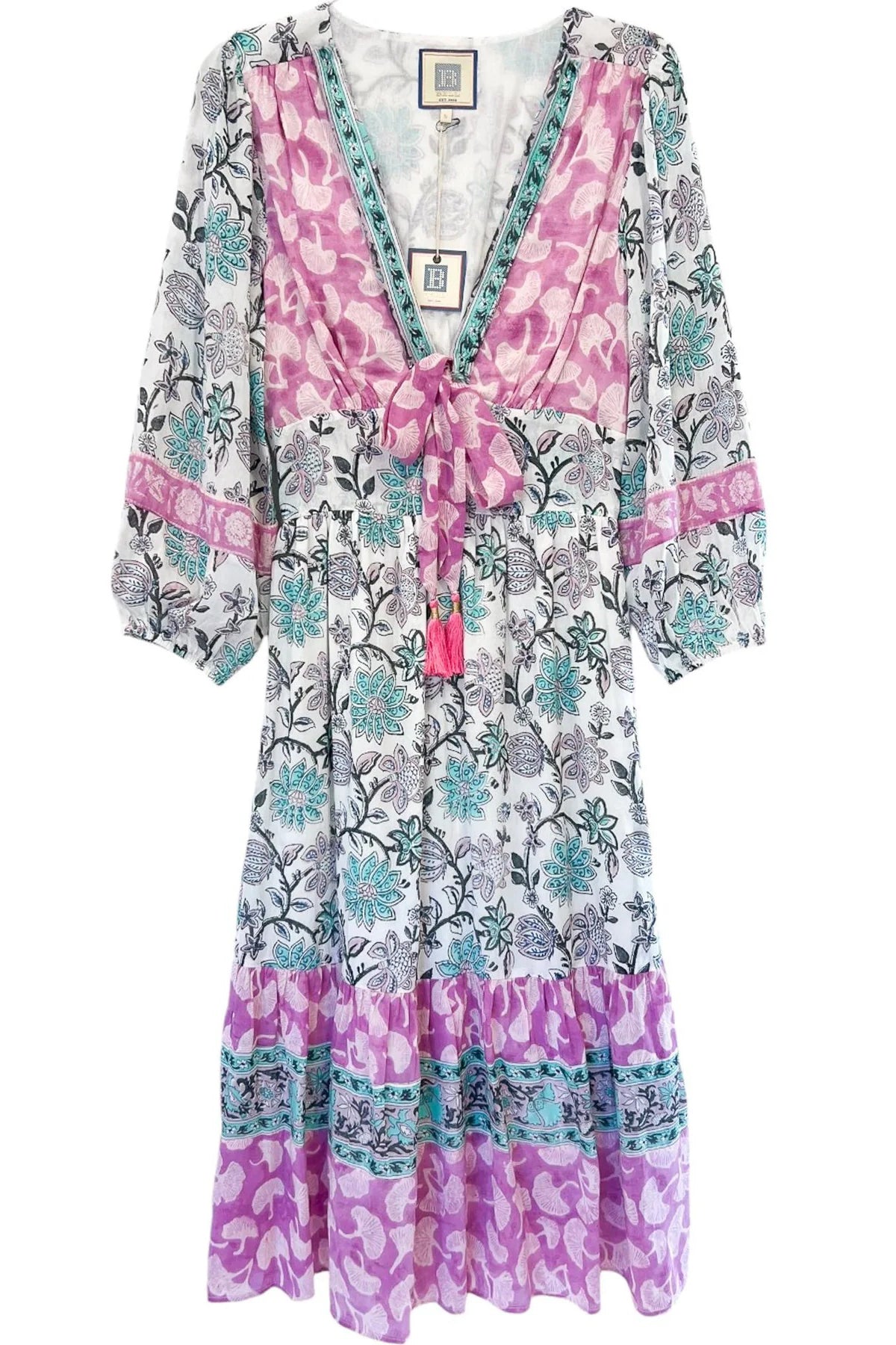 bell magnolia midi mixed prints