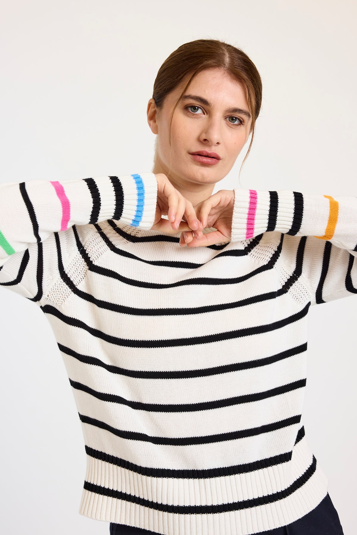 wispr by brodie liberty stripe crew ivory