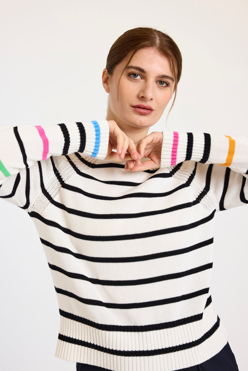 wispr by brodie liberty stripe crew ivory