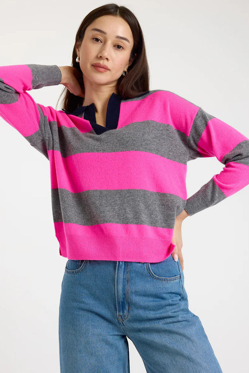 brodie ruby rugby polo mid grey