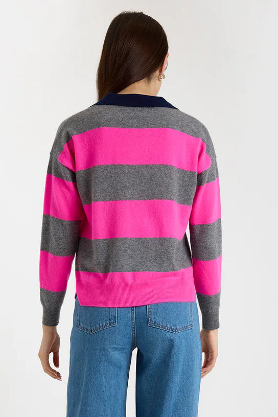 brodie ruby rugby polo mid grey