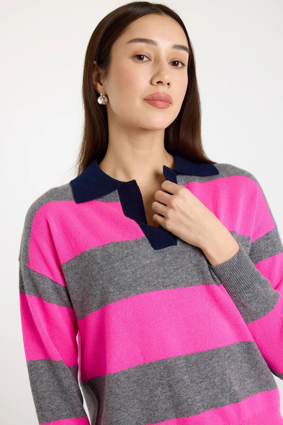 brodie ruby rugby polo mid grey