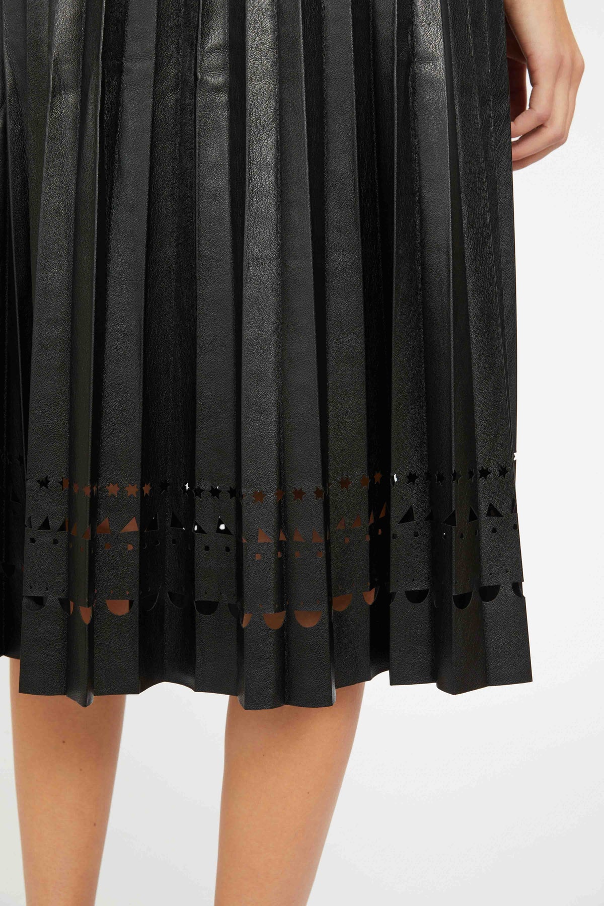 caballero alana skirt black vegan leather