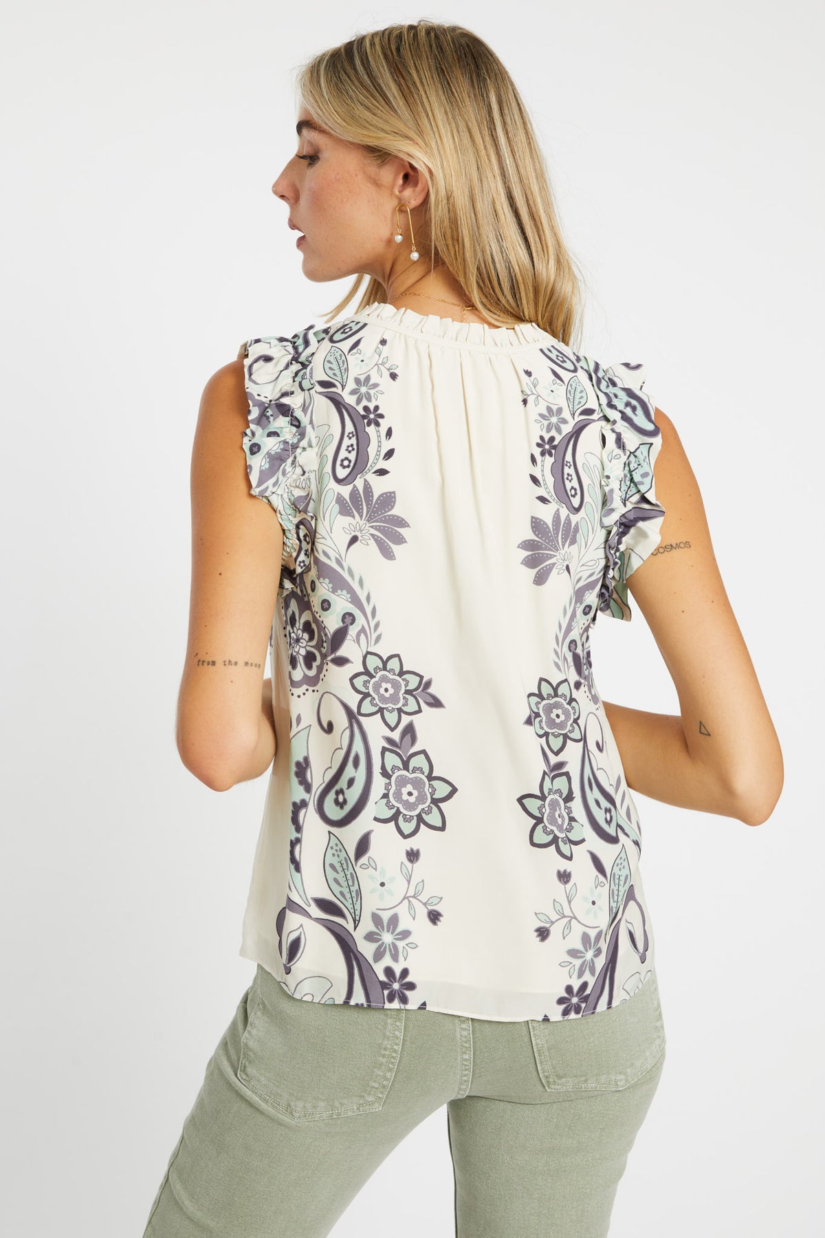 caballero alani top protea paisley ivory
