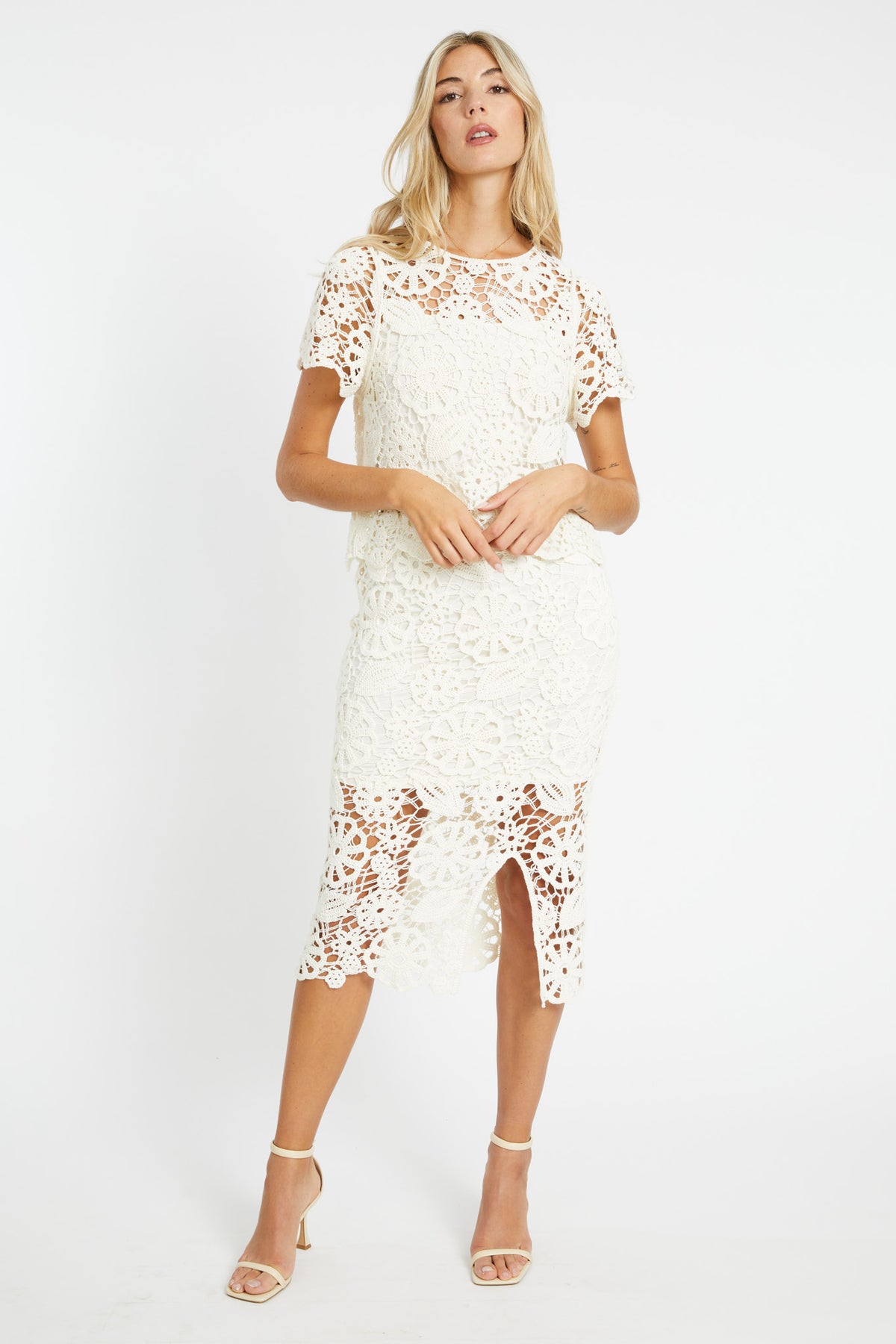 caballero daya skirt ivory lace
