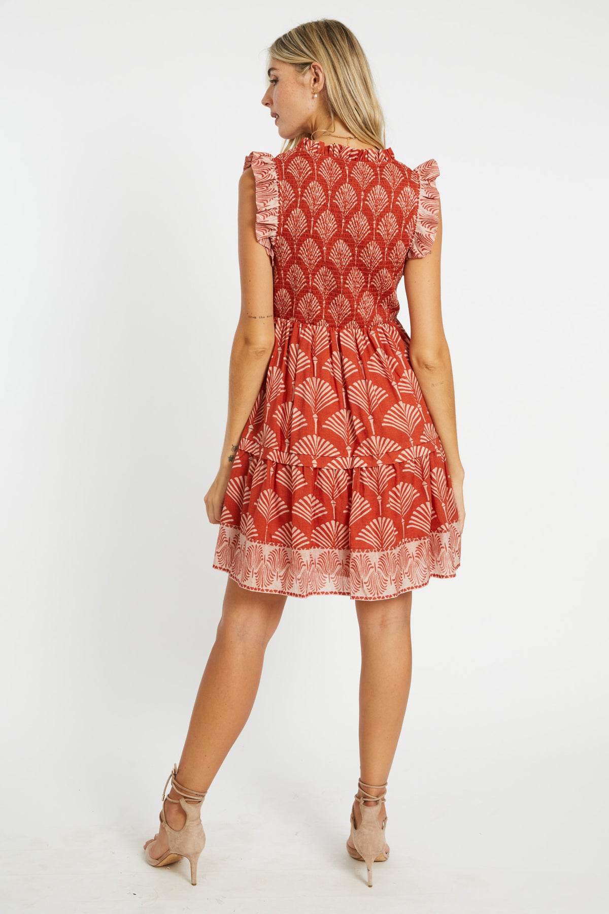caballero emmeline dress gingko breeze rust
