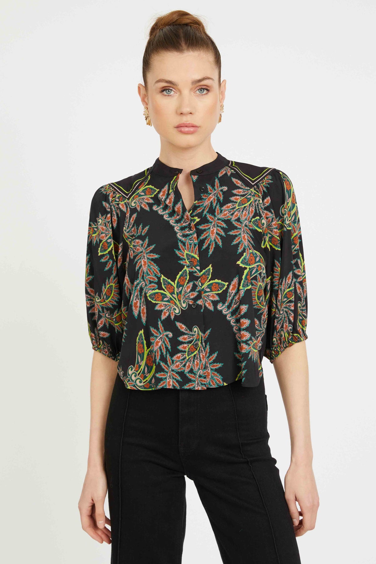 caballero juliette top paisley forest