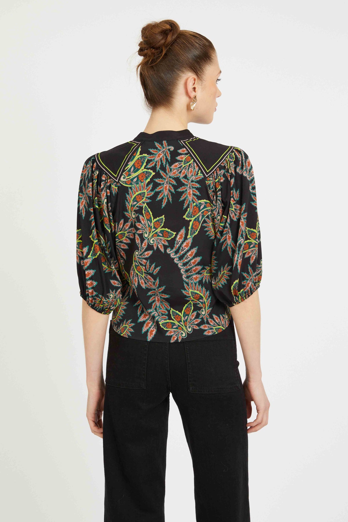caballero juliette top paisley forest