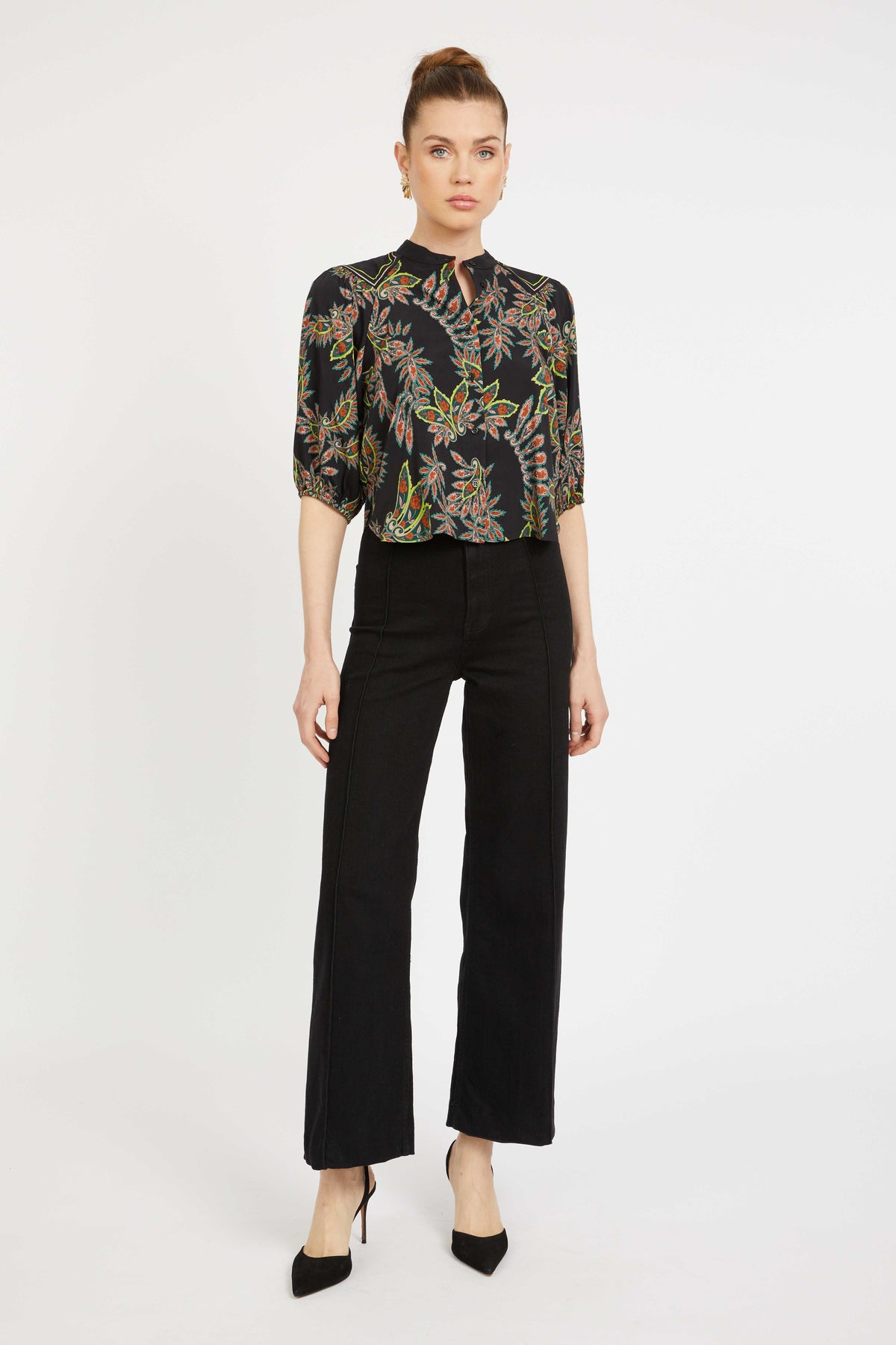 caballero juliette top paisley forest