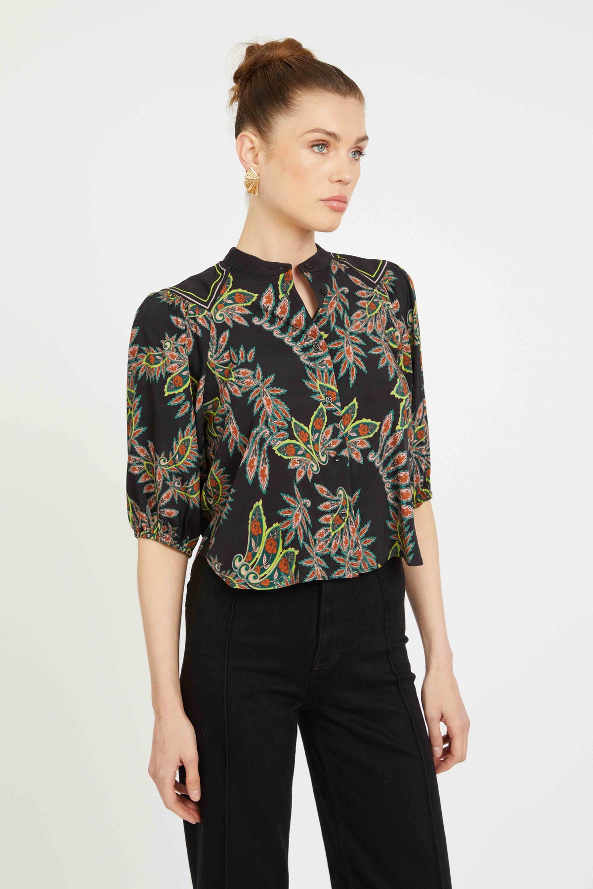 caballero juliette top paisley forest