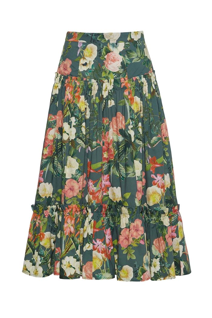 cara cara tisbury skirt olive kingston floral 