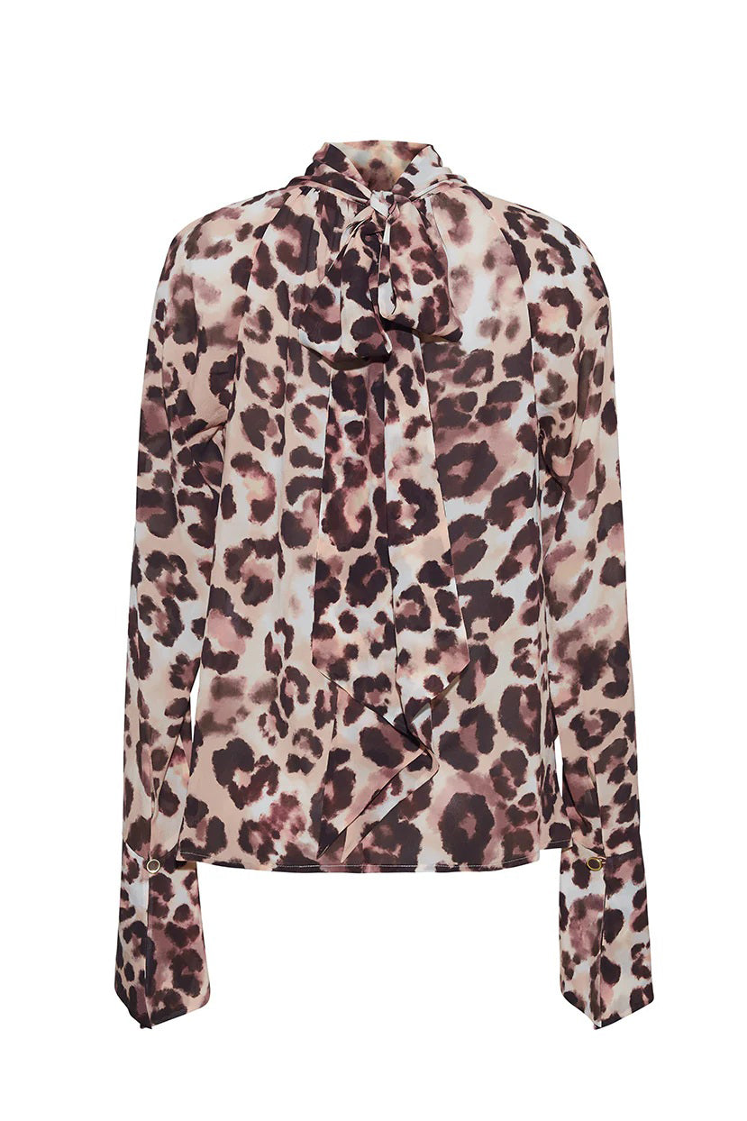cara cara sundance top abstract cheetah ivory