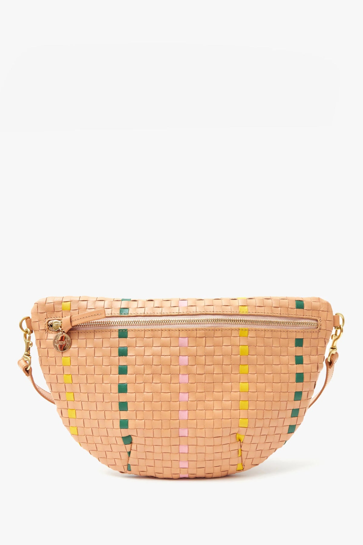 clare v. grande fanny bisque woven checker with stripe