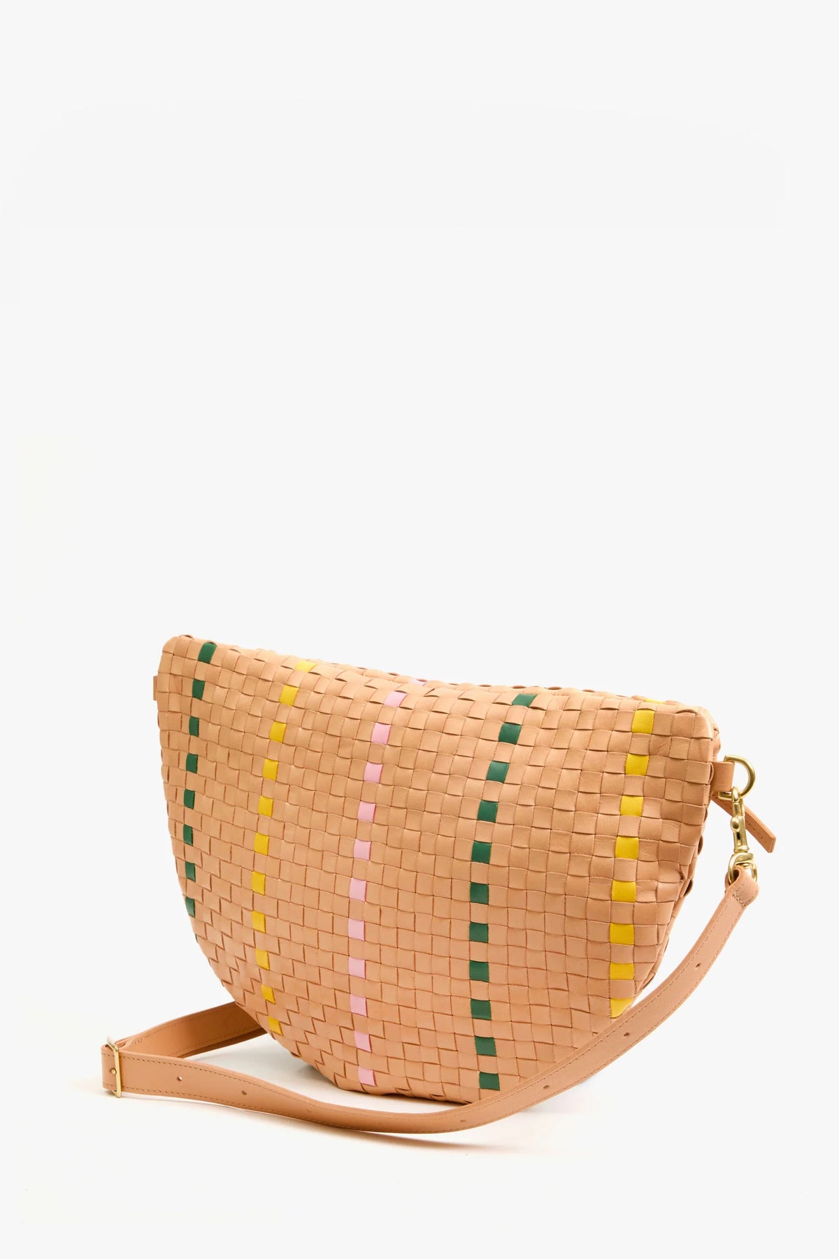 clare v. grande fanny bisque woven checker with stripe