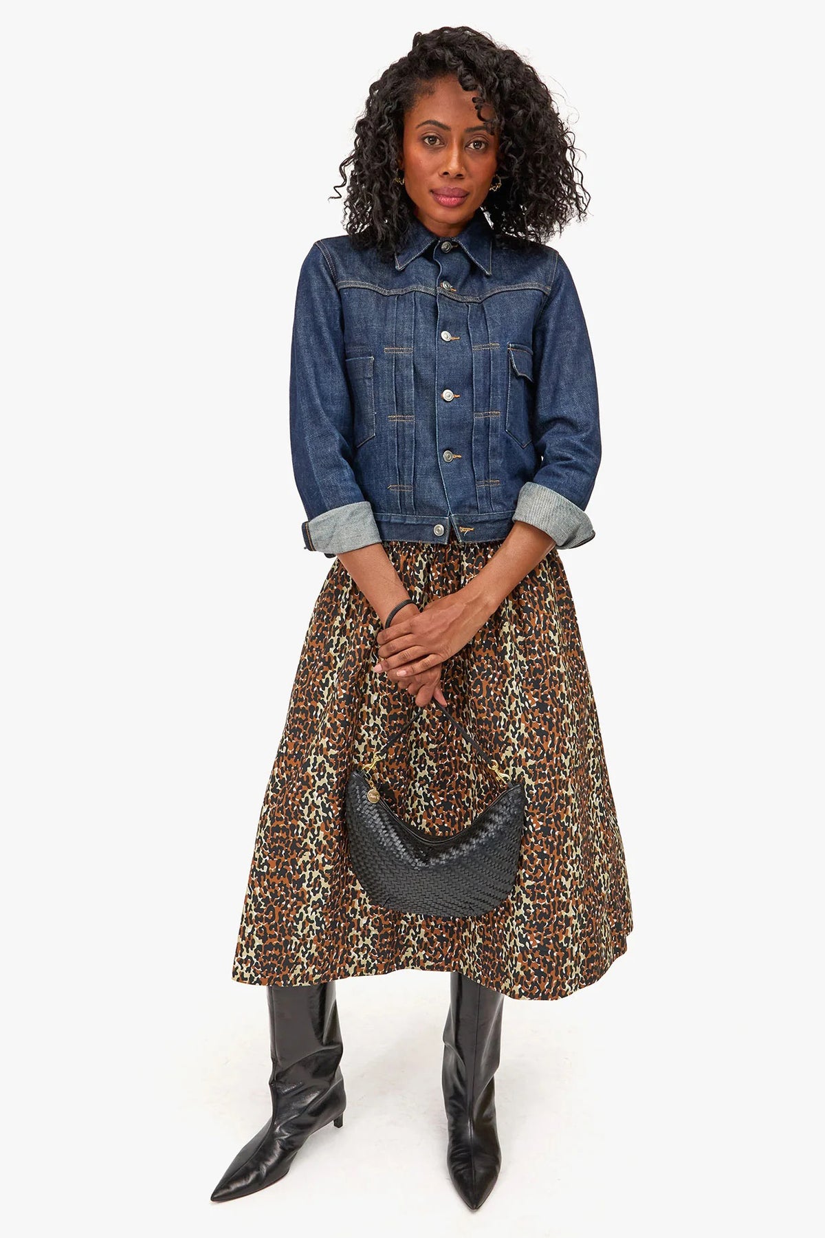 clare v. lune black woven zig zag