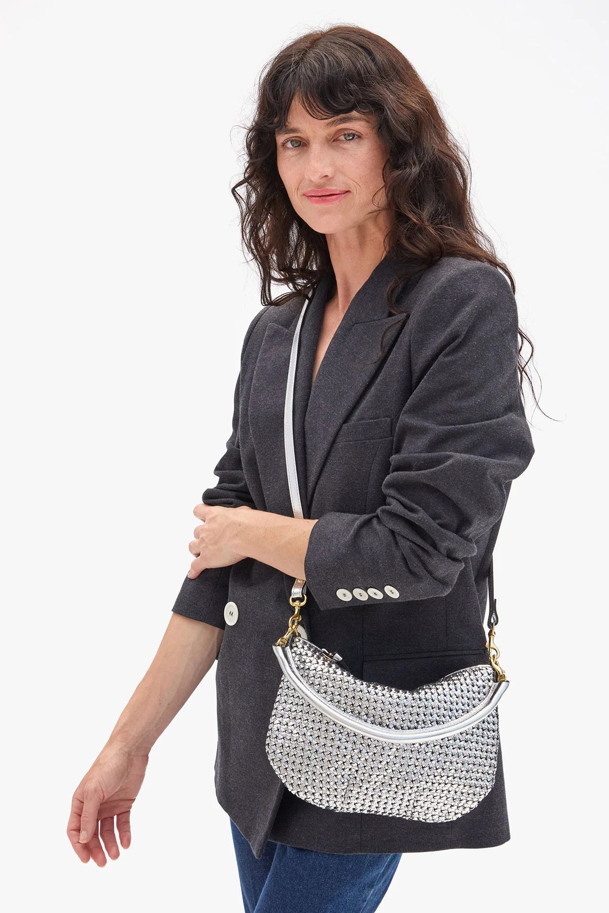 clare v. petit moyen silver woven etoile