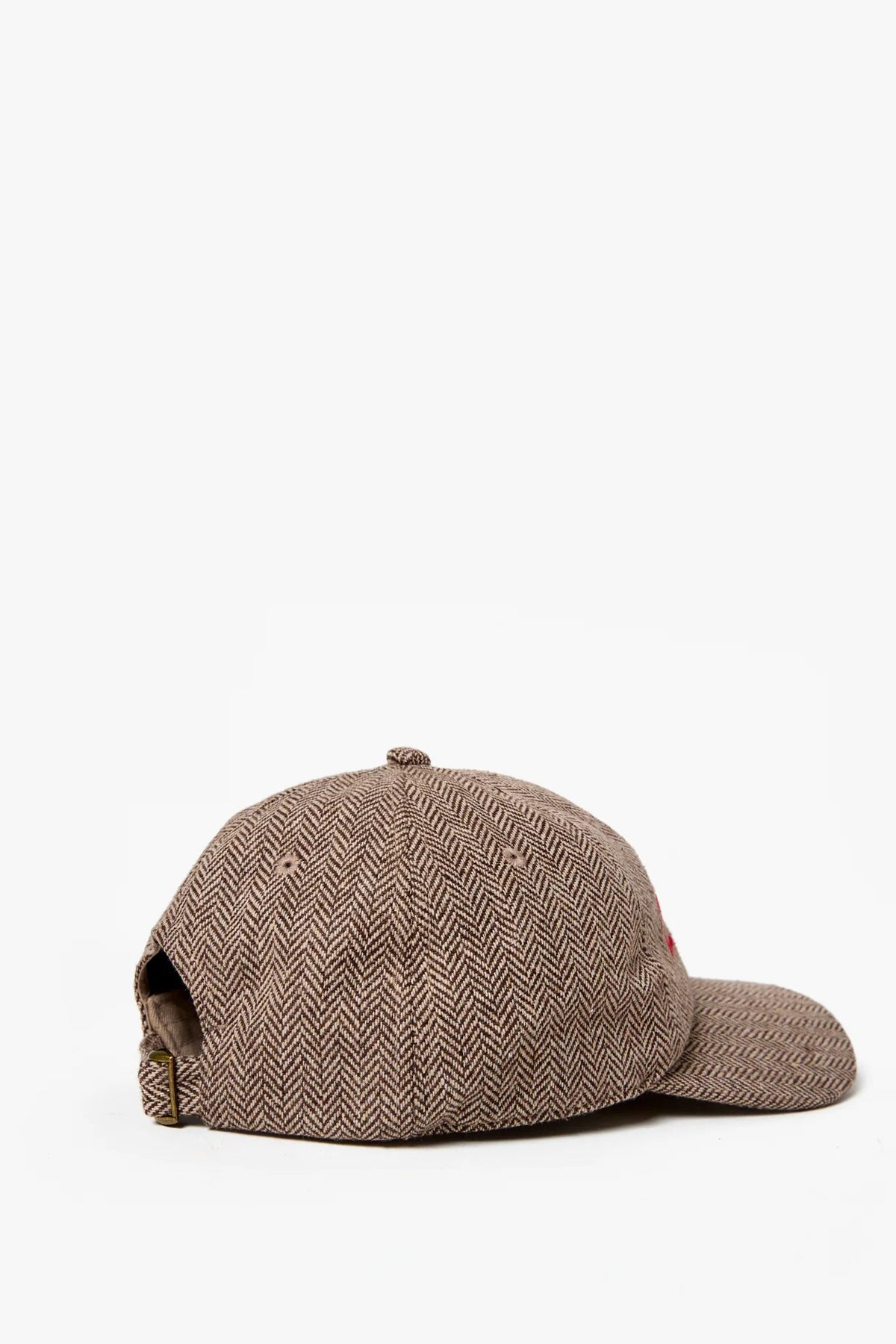 clare v. wool baseball hat taupe with red ciao