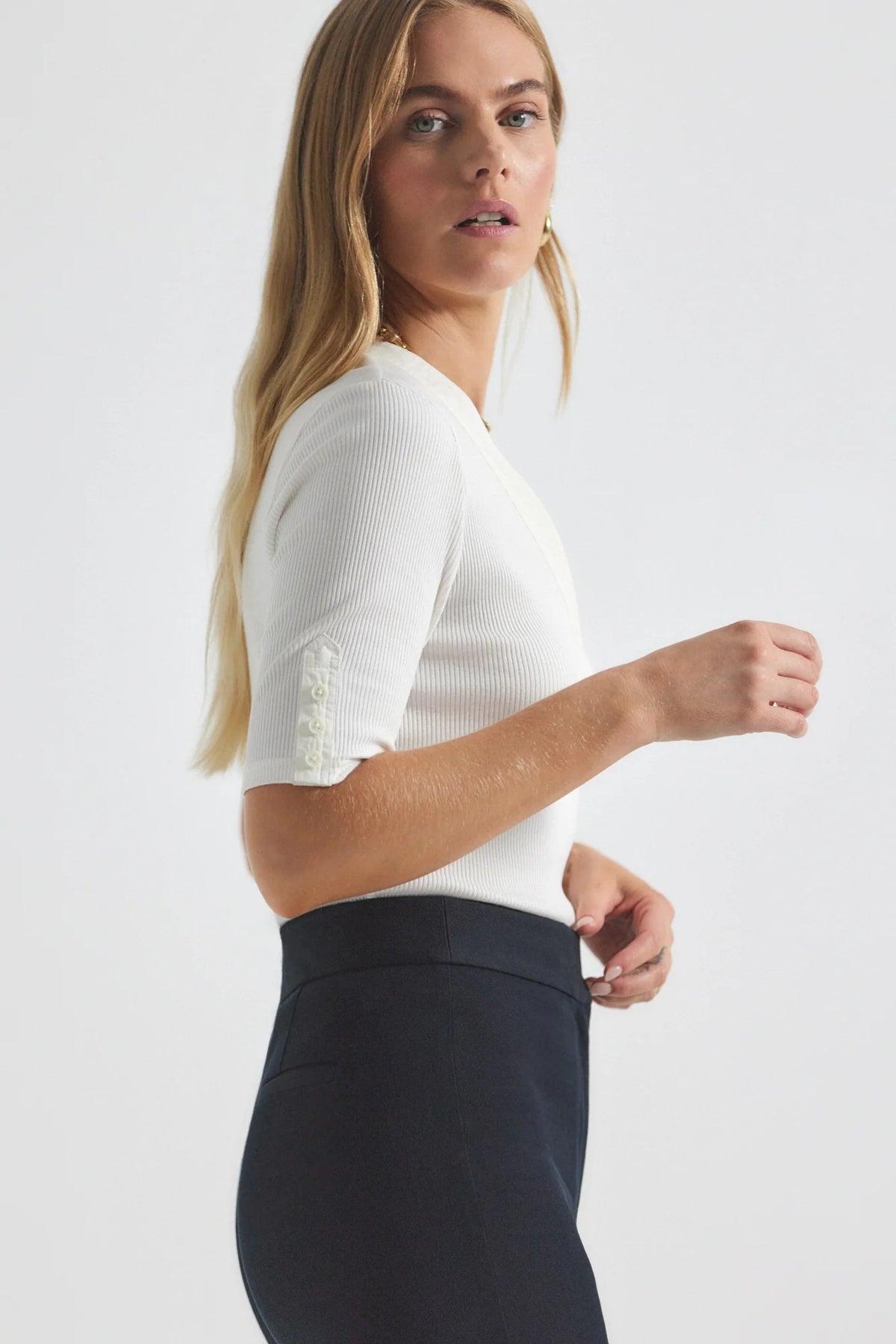 derek lam 10 crosby adrian tee off white