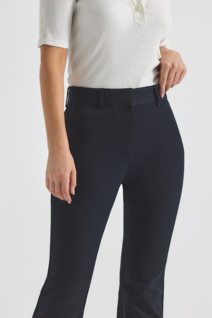 derek lam 10 crosby crop flare trouser midnight
