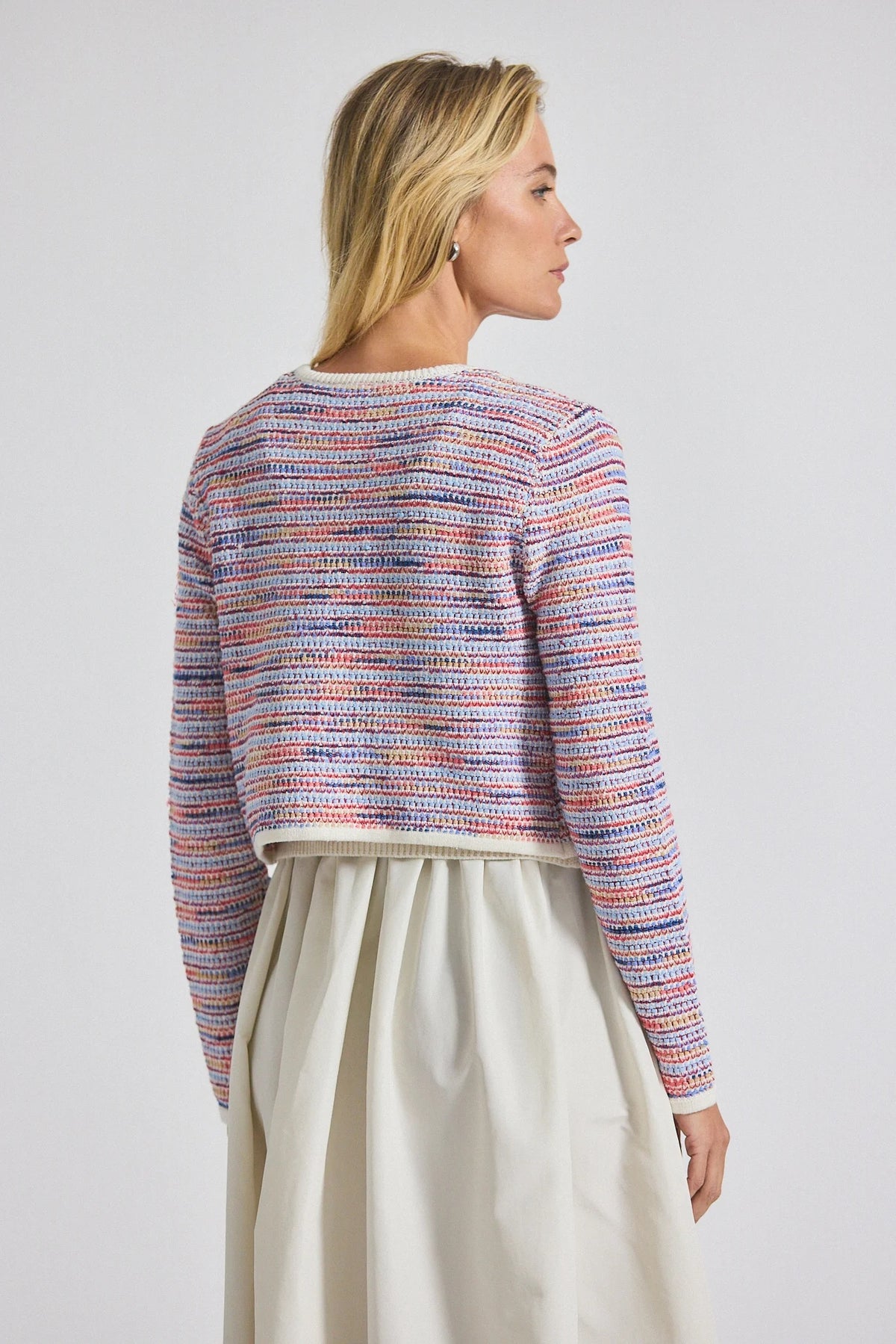 derek lam 10 crosby findley cardigan raspberry multi