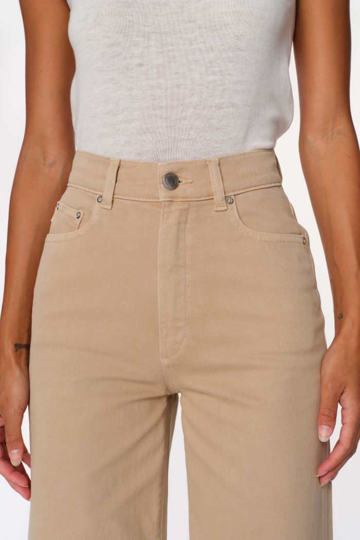 dl1961 hepburn wide leg ankle almond