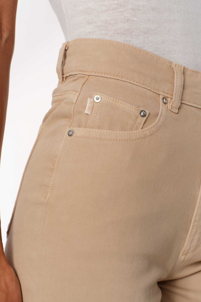 dl1961 hepburn wide leg ankle almond