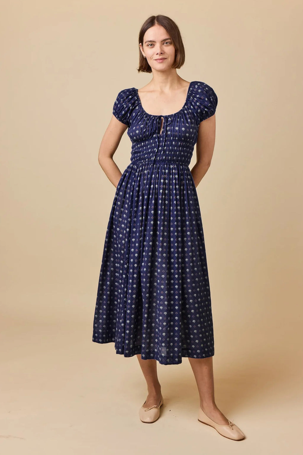 doen quinn dress Women's Printed | Blue | Size L Vintage Rare Sue Wong cf-color-pink FITModel is 178cm/510Chest Size:36x32 Slim