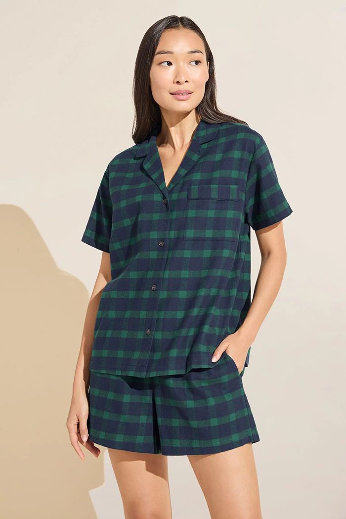 eberjey flannel short pj set