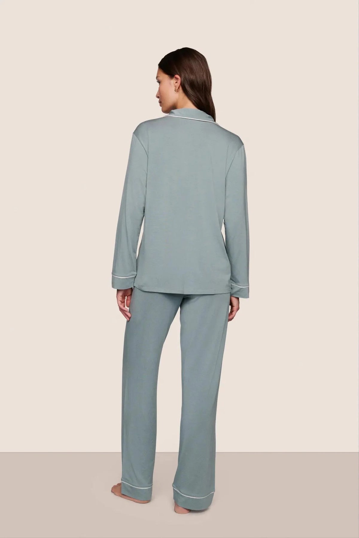 eberjey gisele long pj set lead ivory