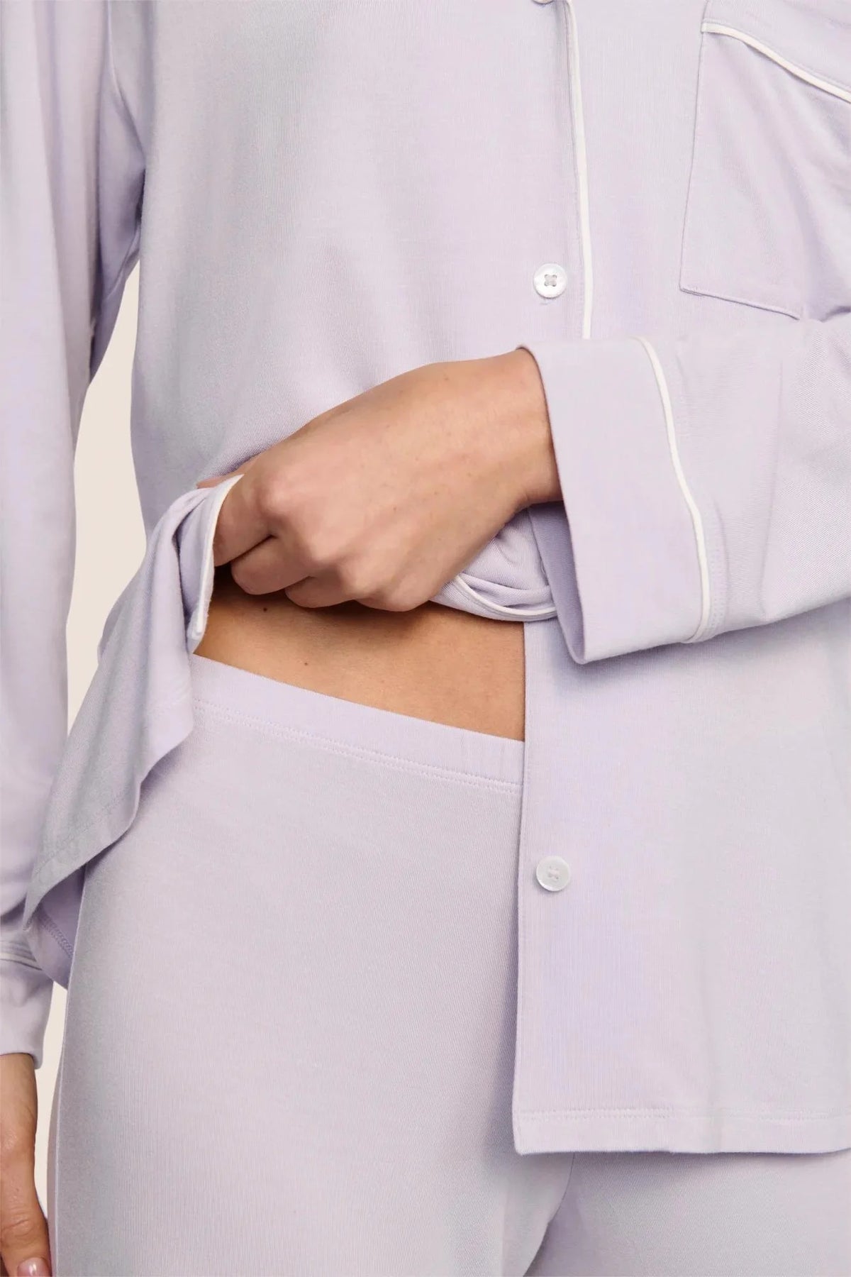 eberjey gisele long pj set thistle ivory