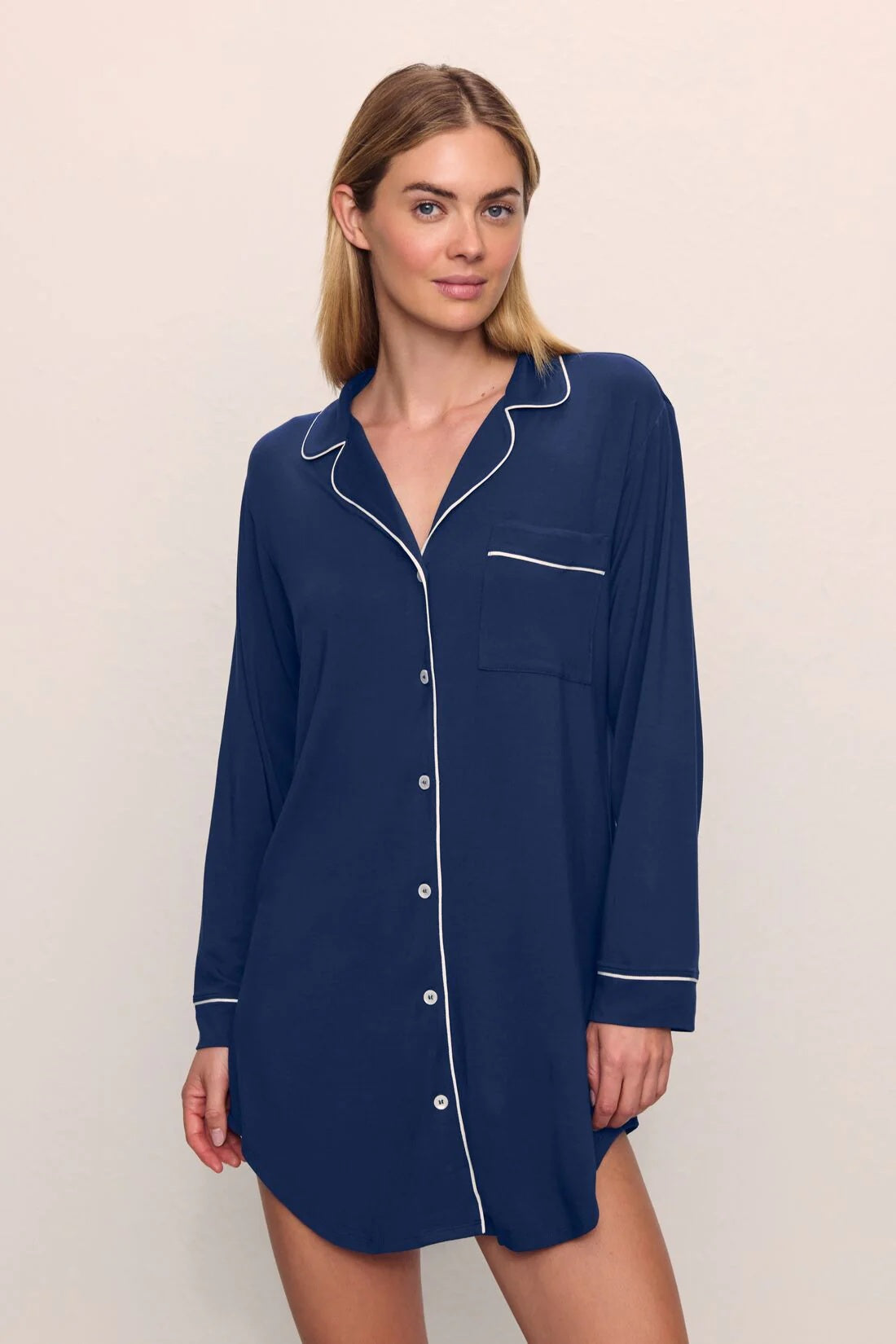 eberjey gisele sleepshirt navy ivory