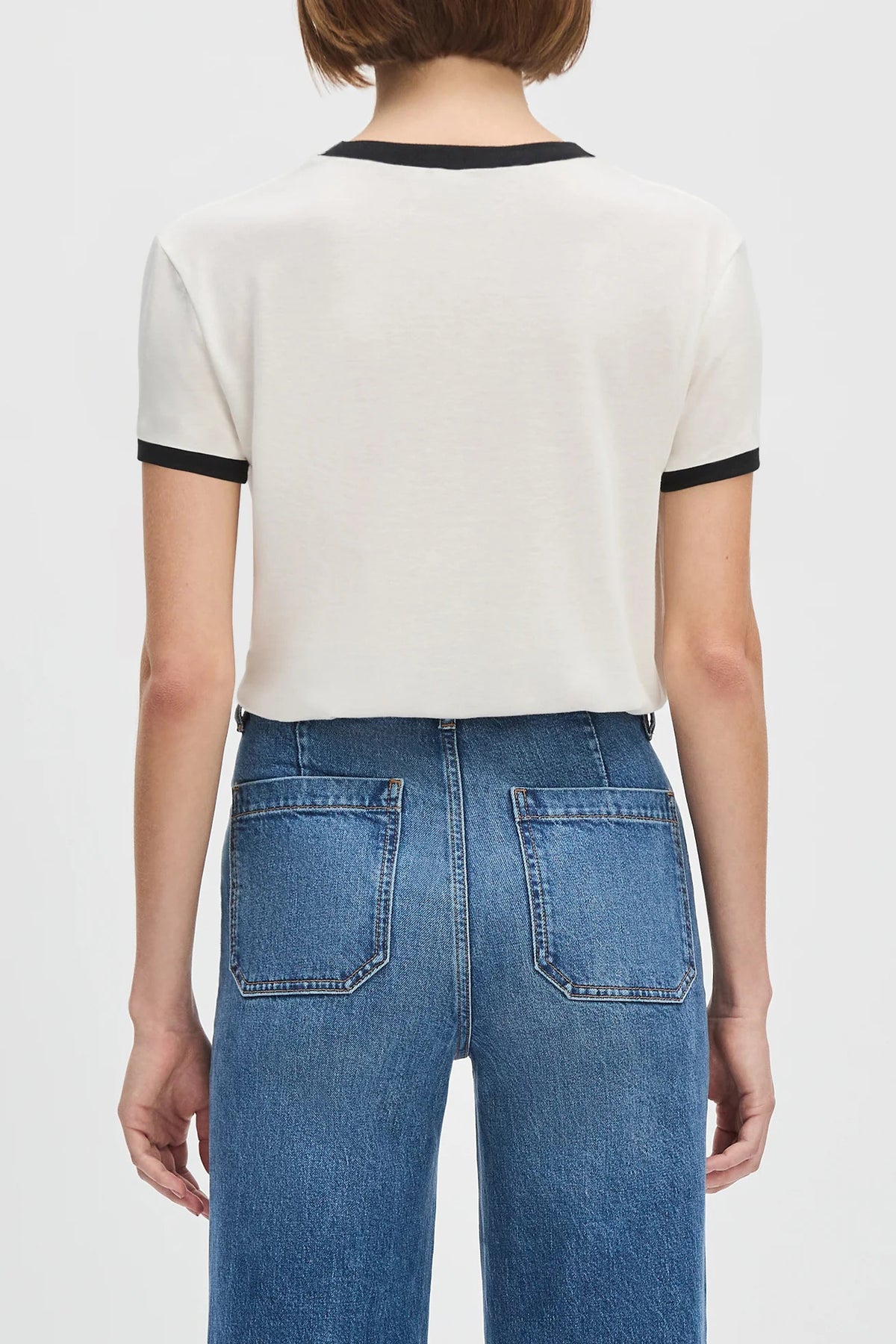 favorite daughter the collegiate ringer tee white black