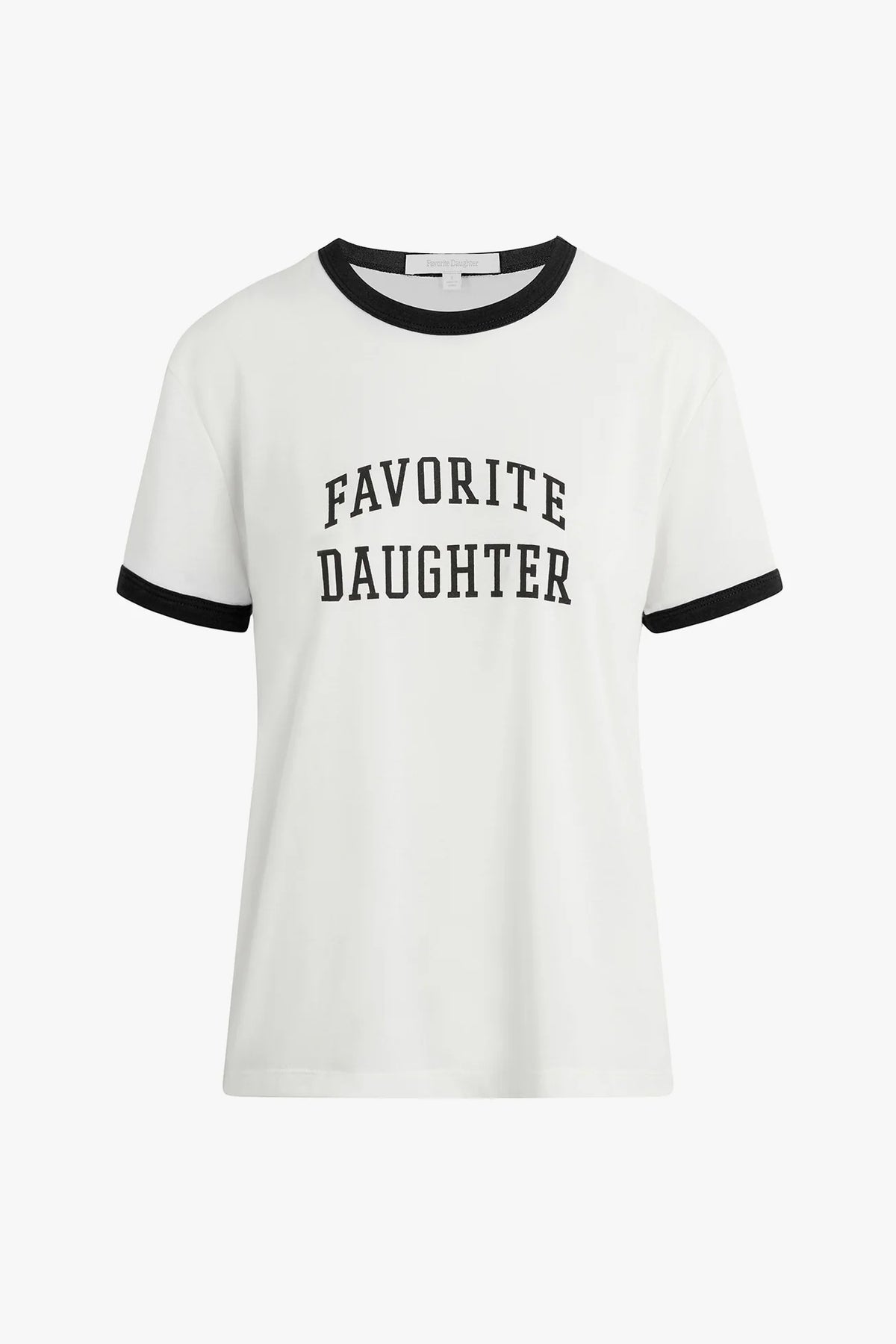 favorite daughter the collegiate ringer tee white black