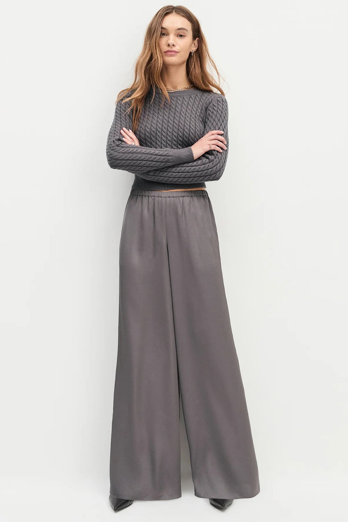 favorite daughter the effortless wide leg grey shadow