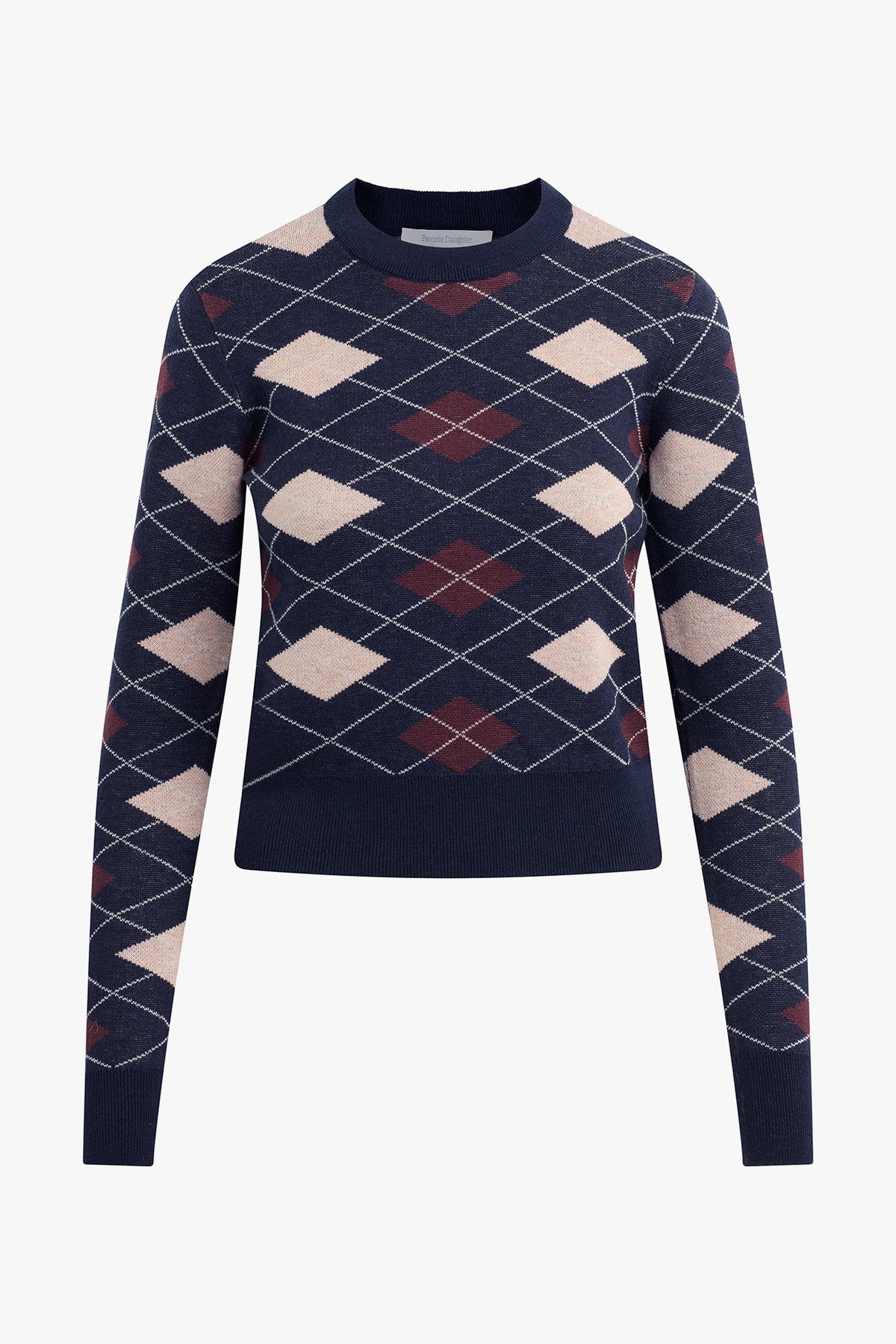 favorite daughter the henry sweater navy argyle