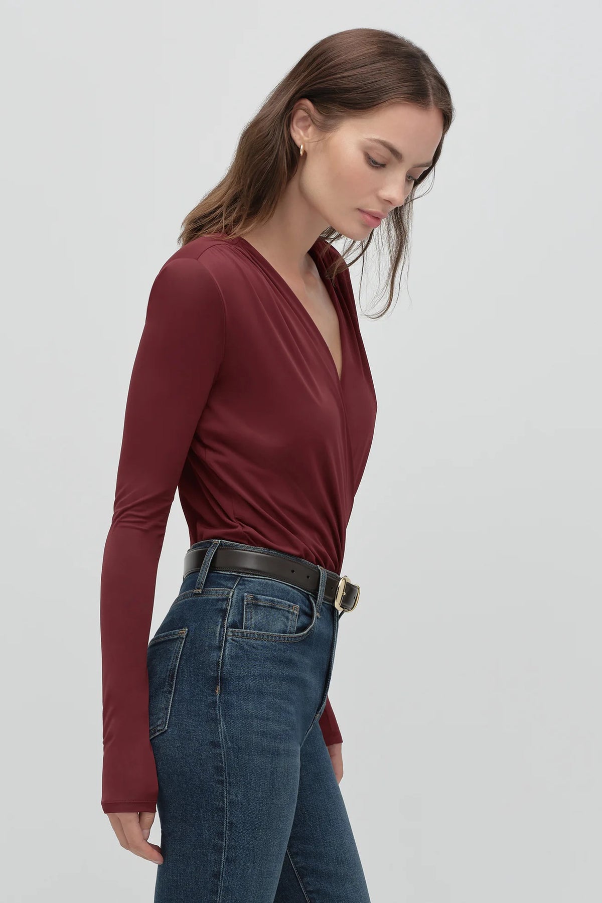 favorite daughter the slinky date blouse vino