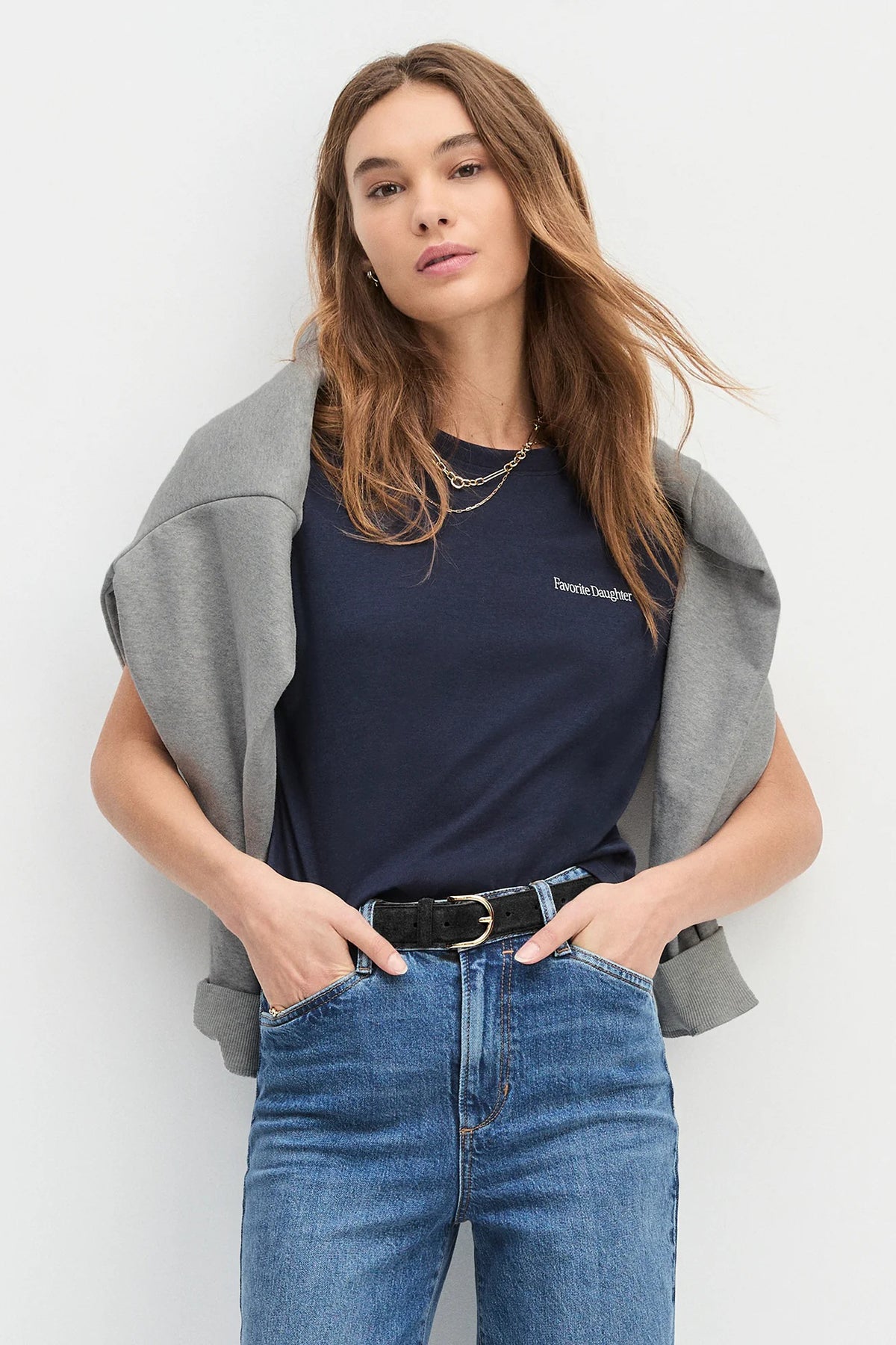 favorite daughter the suede juni belt black gold