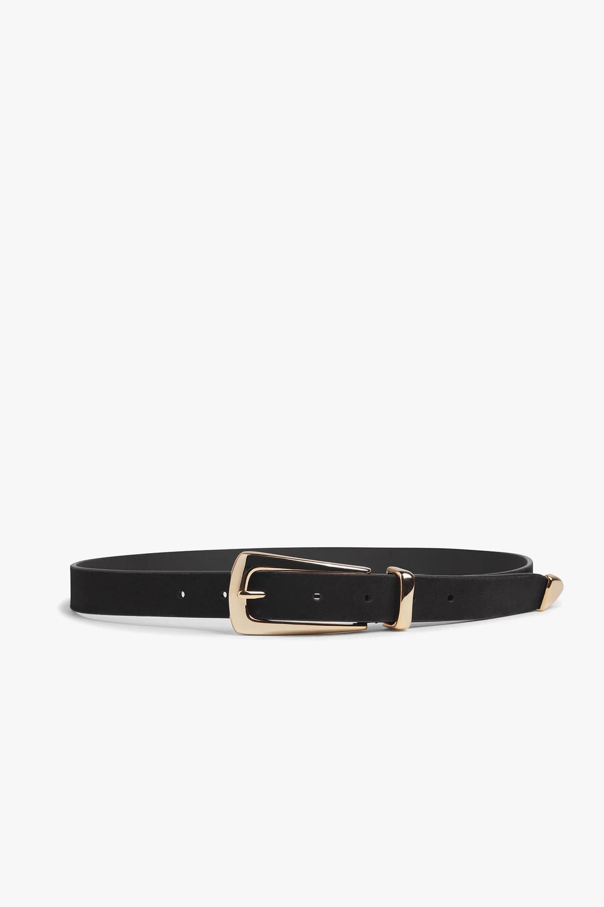favorite daughter the suede statement belt black gold